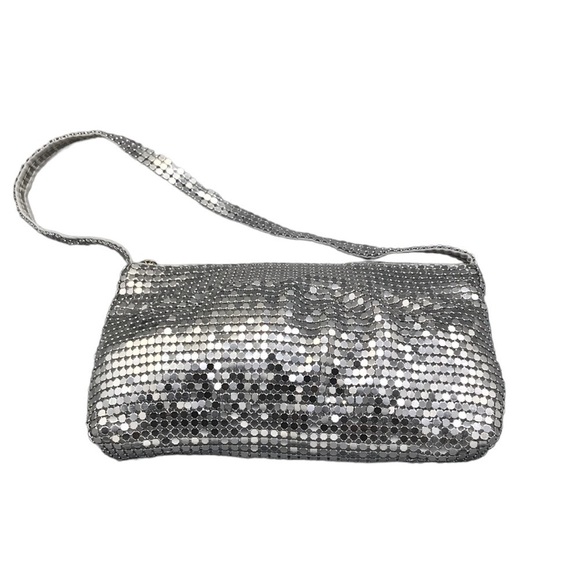 Anne Klein Silver Metal Mesh open Toe Heels SIze 8.5 With Matching Purse - Picture 11 of 12